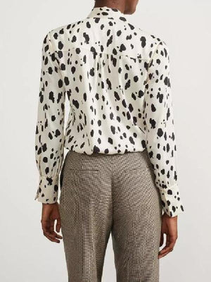 Elsbeth Season 4 Carrie Preston Polka Dot Tie Neck Blouse - view 5