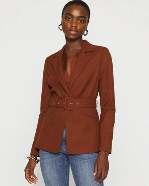General Hospital 2026 Finola Hughes Brown Belted Blazer