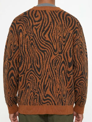 Bobby Moynihan NCIS Origins S3 Brown Swirl Print Cardigan