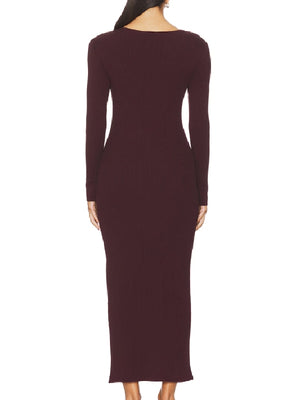 Brooke Logan The Bold and the Beautiful Burgundy Button Front Dress