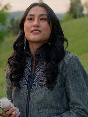 Brynn Godenir Heartland S20 Blue Printed Jacket