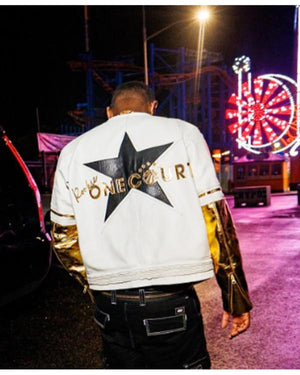 The R&B Tour Chris Brown Vanson Leather Racing Jacket