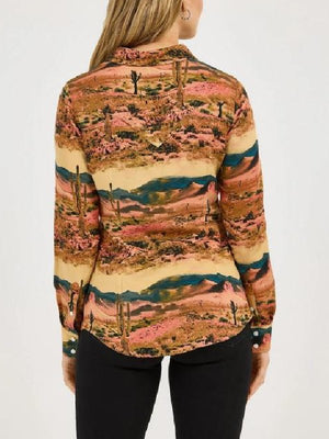 Heartland S20 Brynn Godenir Landscape Print Shirt