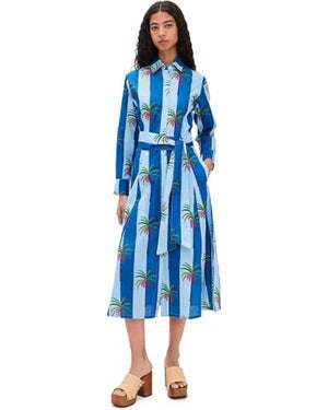 Abbott Elementary S6 Quinta Brunson Striped Palm Print Dress - view 2