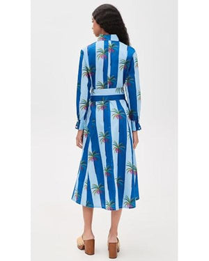 Abbott Elementary S6 Quinta Brunson Striped Palm Print Dress - view 4