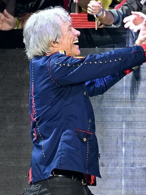 Jon Bon Jovi Wembley Stadium Blue Military Jacket