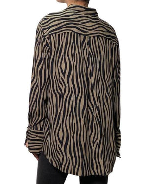 Ted Lasso S04 Visitor Brown Zebra Print Blouse - view 4