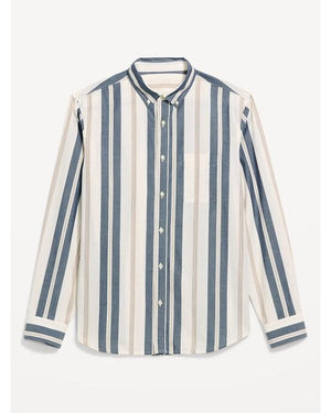 Son of a Critch S05 Malcolm McDowell Blue Striped Shirt