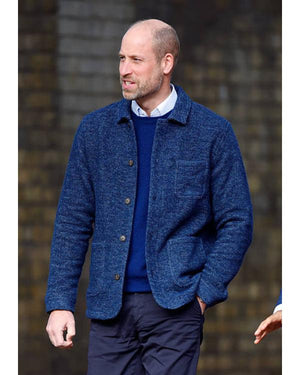 Prince William Blue Wool Blend Jacket
