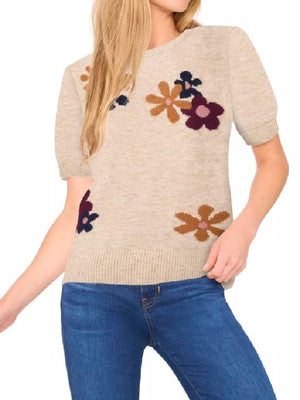 Sister Wives S21 Christine Brown Floral Print Knit Sweater