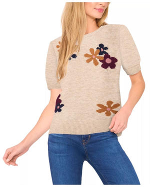 Sister Wives S21 Christine Brown Floral Print Knit Sweater