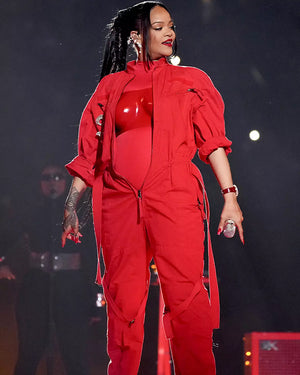 Super Bowl Halftime 2023 Rihanna Red Jumpsuit