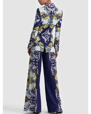 Elsbeth S04 Carrie Preston Blue Printed Blazer - view 5