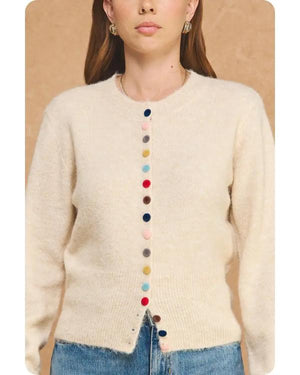 Hudson And Rex S09 Rainbow Button Cardigan - view 3