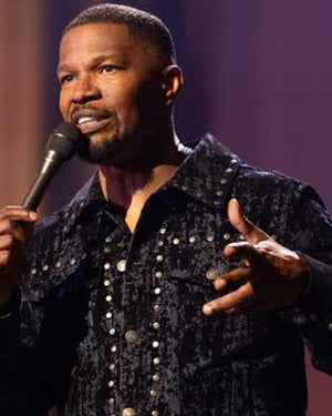 Jamie Foxx Take Care of Yourself Denim Trucker Jacket - view 3