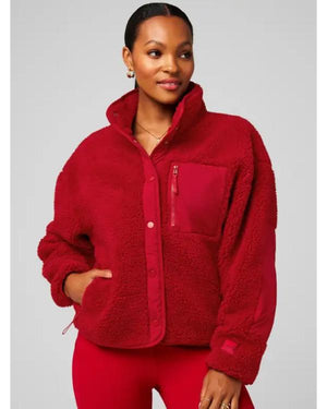 The Celebrity Traitors S02 Hannah Red Fry Teddy Jacket - view 2