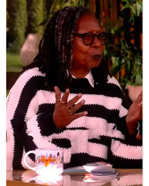 The View 2026 Whoopi Goldberg Stripe Chunky Knit Sweater