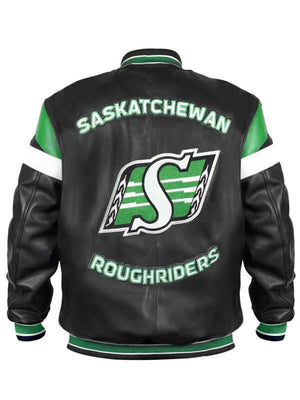 Saskatchewan Roughriders Varsity Leather Jacket
