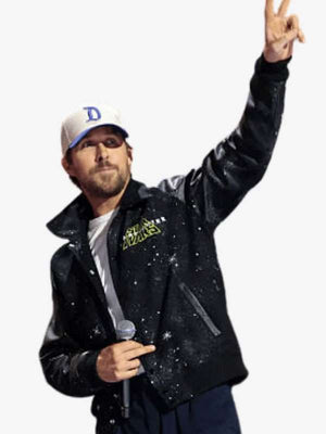 Star Wars Starfighter Ryan Gosling Black Varsity Jacket - side view