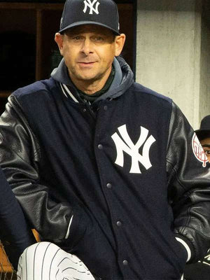 Aaron Boone NY Yankees Varsity Jacket - back view