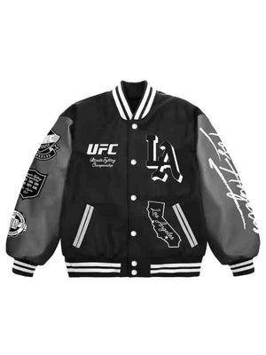 Los Angeles UFC 311 Black Varsity Jacket
