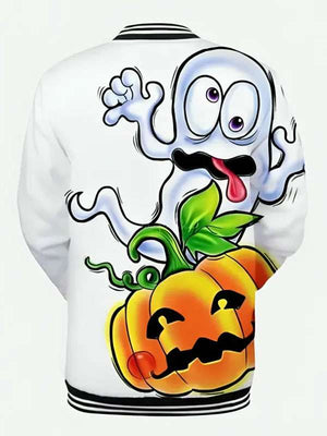 Ghost and Pumpkin Varsity Jacket
