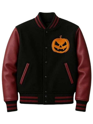 Fire Pumpkin Varsity Jacket