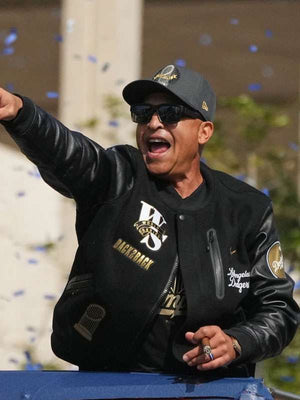 Dave Roberts Dodgers World Series Championship Varsity Jacket