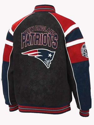 Drake Maye Patriots Varsity Jacket - side view
