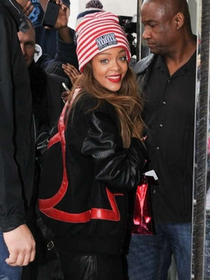 Rihanna Heart Love Varsity Jacket - back view
