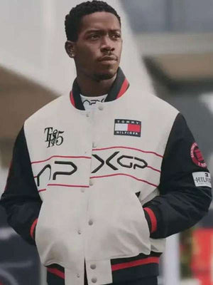 F1 Movie Damson Idris Racing Varsity Jacket - back view