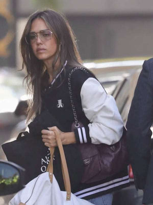 LA Jessica Alba Varsity Jacket - back view