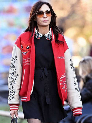 Famke Janssen Varsity Jacket - side view