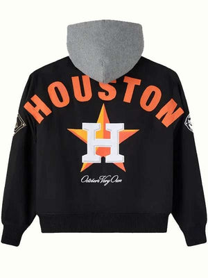 Houston Astros OVO Black Varsity Jacket - back view