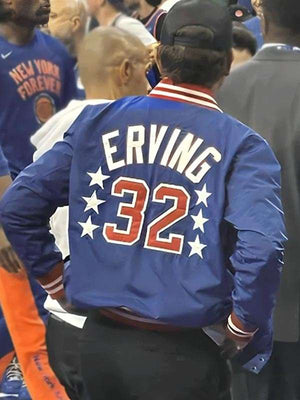 Bradley Cooper Blue Varsity Jacket - side view