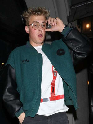 Jake Paul Los Angeles Street Style Varsity Jacket - side view