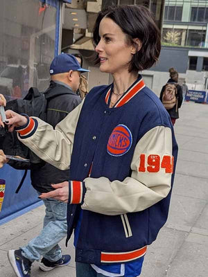 Jaimie Alexander NYC Varsity Jacket - back view