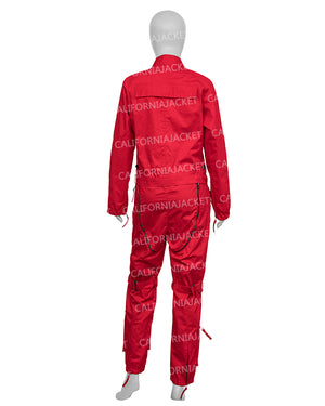 Super Bowl Halftime 2023 Rihanna Red Jumpsuit - view 4