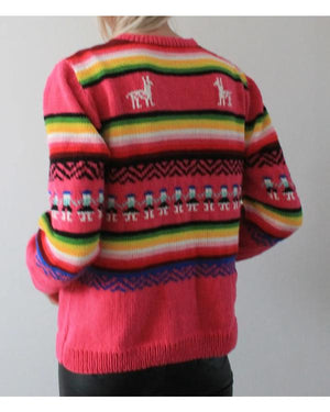 Princess Diana Pink Llama Sweater