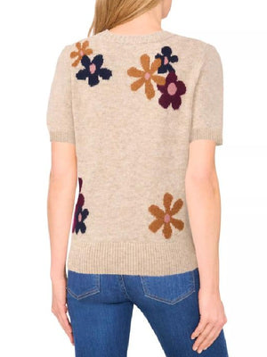 Sister Wives S21 Christine Brown Floral Print Knit Sweater