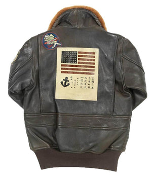 Top Gun Womens Brown Leather Jacket - view 2