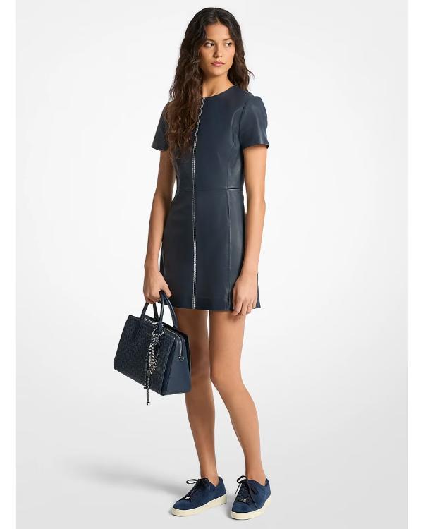 Youth S01 Sharon Horgan Faux Leather Mini Dress