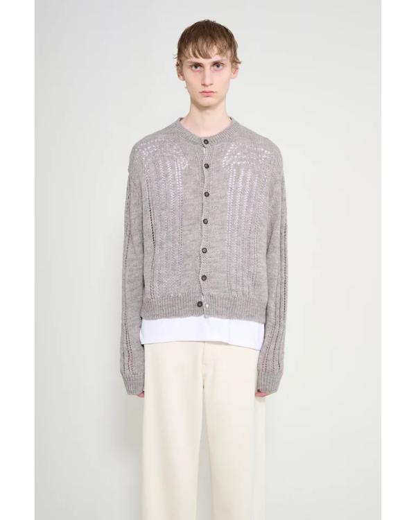 Youth S01 Sharon Horgan Grey Pointelle Knit Cardigan