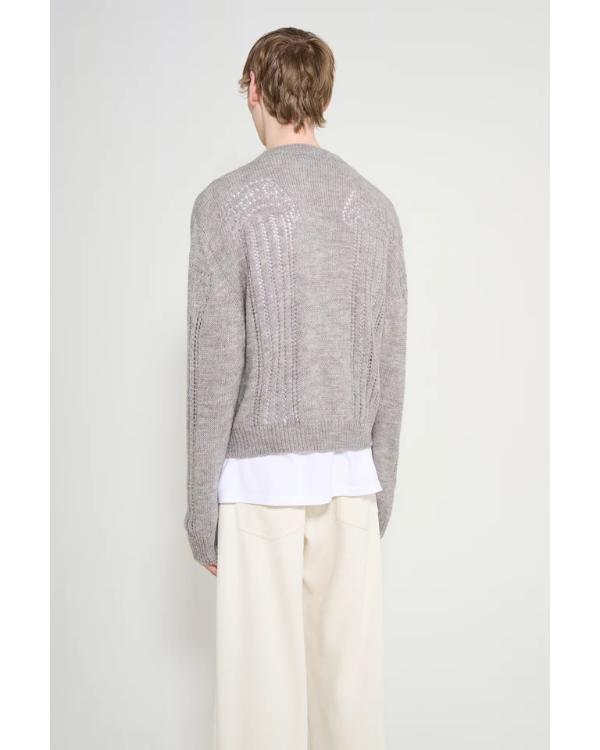 Youth S01 Sharon Horgan Grey Pointelle Knit Cardigan
