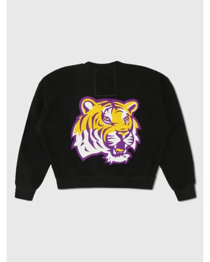 Aviator Nation x LSU Relaxed Crewneck Black Sweatshirt - view 2