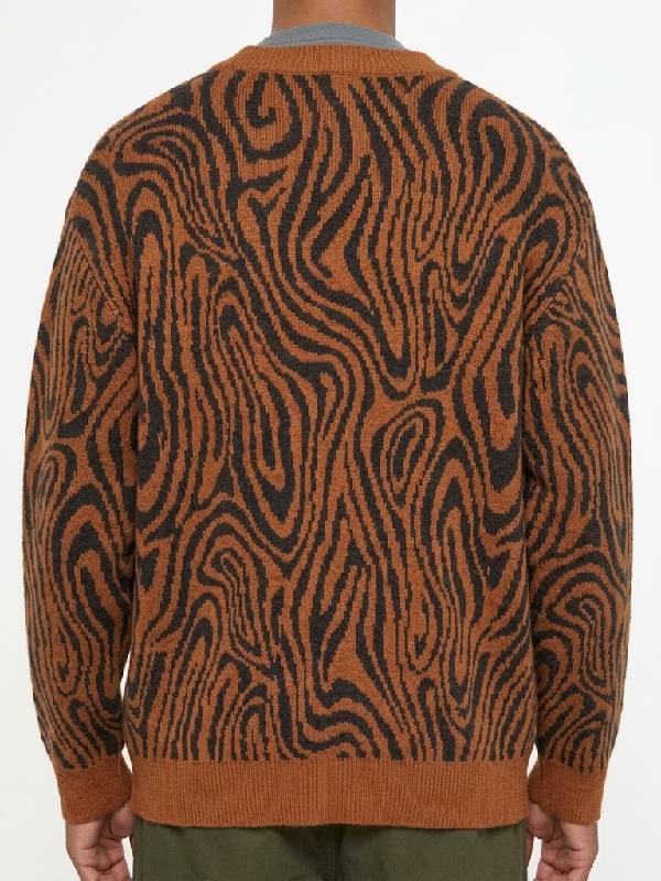 Bobby Moynihan NCIS Origins S3 Brown Swirl Print Cardigan