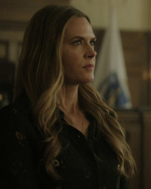 Boston Blue S02 Maggie Lawson Floral Black Blouse