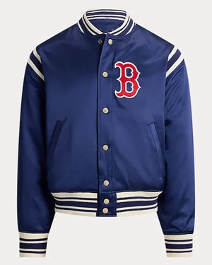 Boston Blue Varsity Bomber Jacket