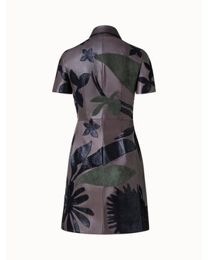 Emily In Paris S04 Anaïs Weill Floral Patchwork Leather Dress - view 3