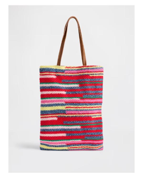 Elsbeth S04 Carrie Preston Crochet Striped Tote Bag - view 2